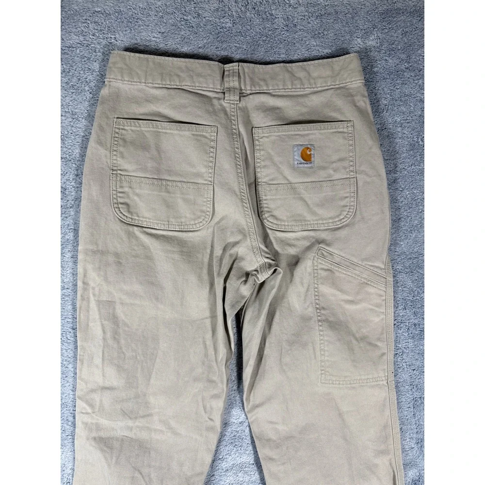 Carhartt Relaxed Fit Khaki Work Pants Tan 29x30 102291 232 Mens Stretch Canvas
